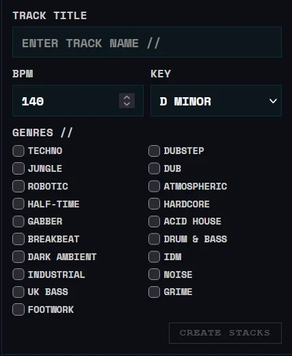 Acid Bedrock blueprint panel: Set the scene