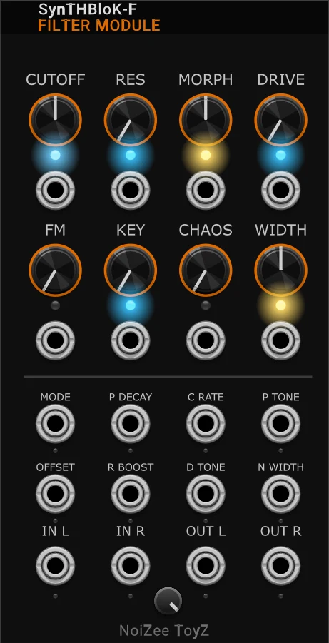 SynTHBloK-F VCV Rack module front panel